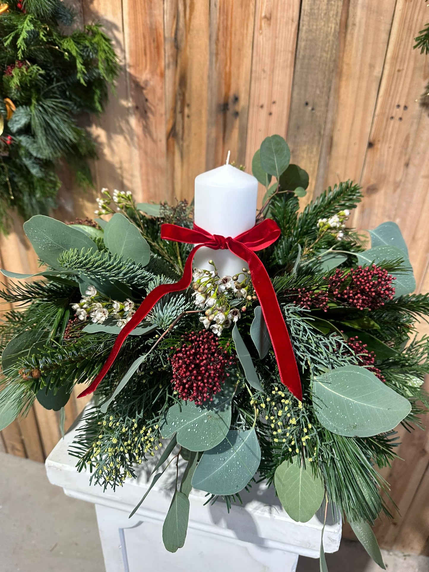 Festive Elegance Candle Centrepiece