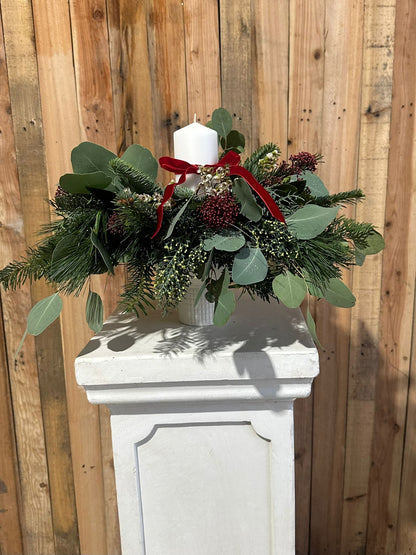 Festive Elegance Candle Centrepiece